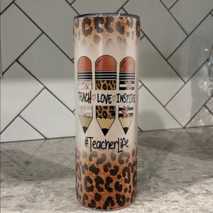 Leopard Print Teacher Tumbler